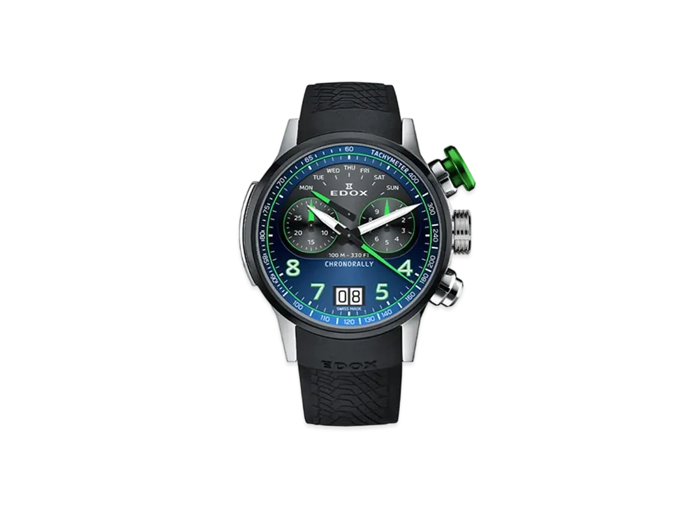 エドックス クロノラリー クロノグラフ 45 "ブルー" 38003-TINV-BUNV