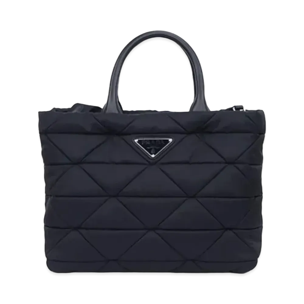 PRADA Re Nylon Medium Padded Tote Bag "Black"