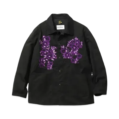 NEEDLES x NOMA t.d. D.N. Coverall - Floral / Hand Emboidery "Black"
