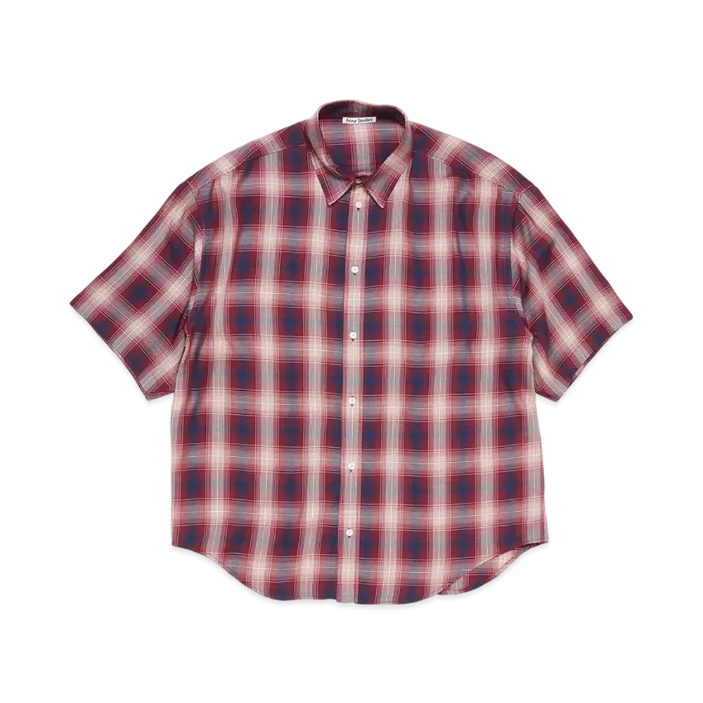 Acne Studios Button Up Shirt "Red/Blue"