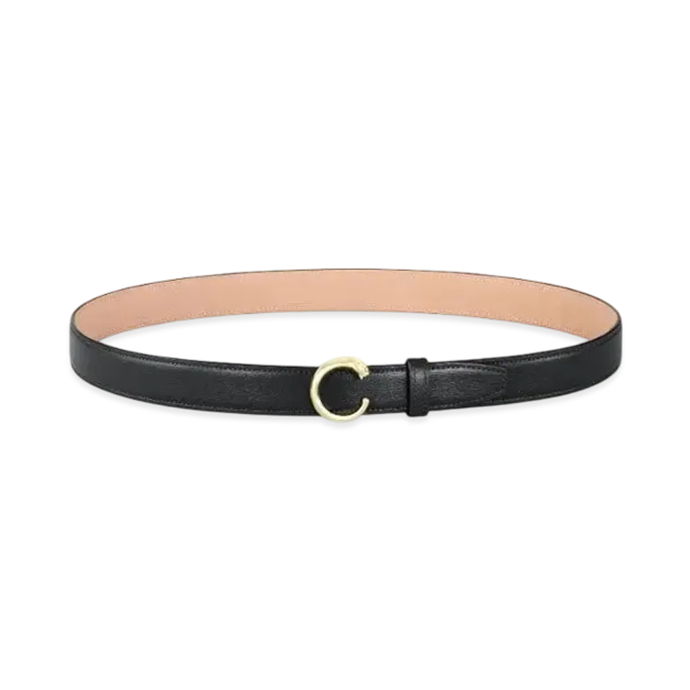 Cartier Belt, Panthere de Cartier, Size S (75cm) "Black/Gold"