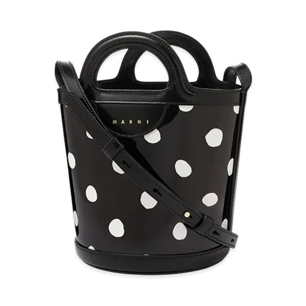 MARNI 2Way Tropicalia Bucket Mini "Black/Lilywhite"