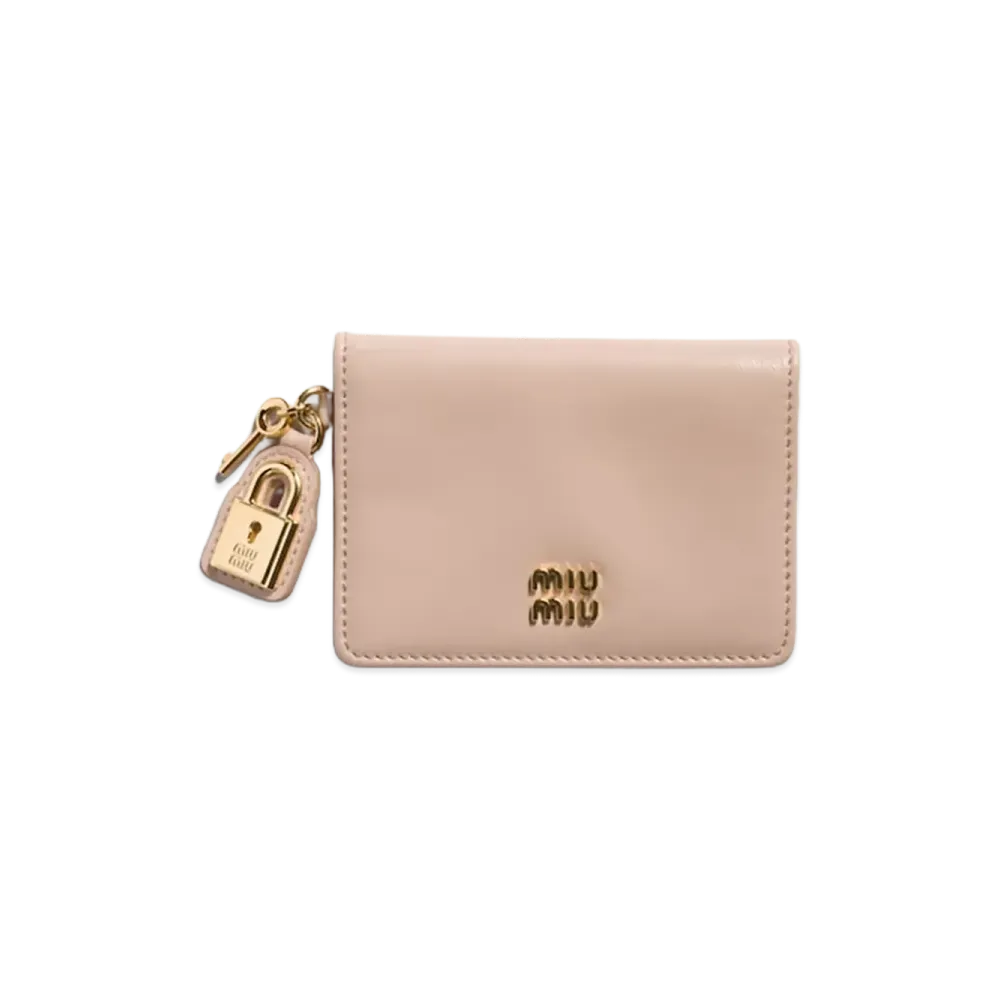 MIU MIU Leather Card Case "Powder Pink"
