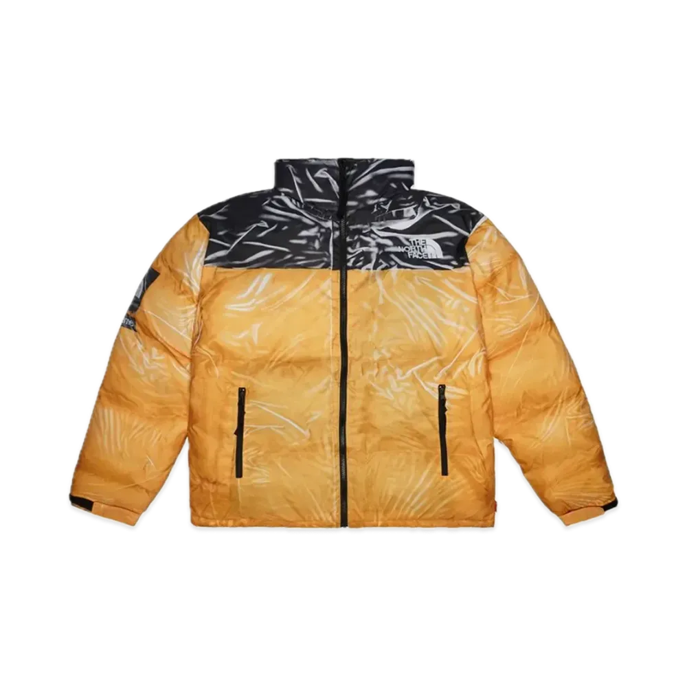 Supreme x The North Face Trompe Loeil Printed Nuptse Jacket "Yellow"