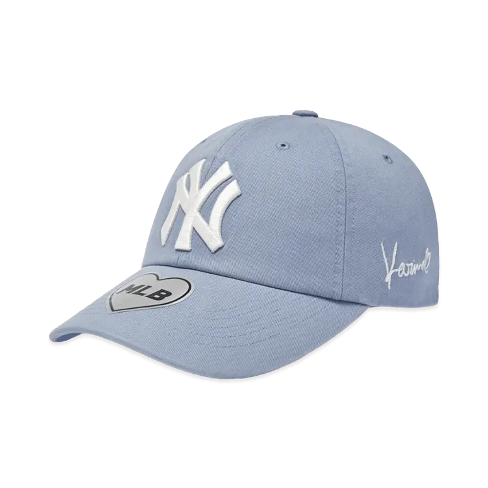 MLB x aespa KARINA Signature Unstructured Ball Cap New York Yankees "Sky Blue"