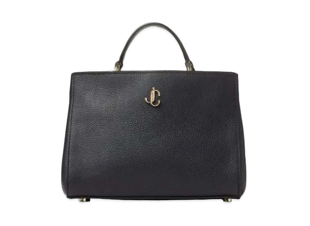 Jimmy Choo Varenne Top Handle S City Grainy Calf Leather Top Handle Handbag "Black"