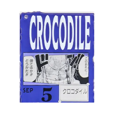 BANDAI "Ichiban Kuji" -ONE PIECE BASE SHOP Lottery 366DAYS OF BIRTHDAYS- Birth Month January-March Ryo Colors Acrylic Block Charm Prize 9/5 Crocodile