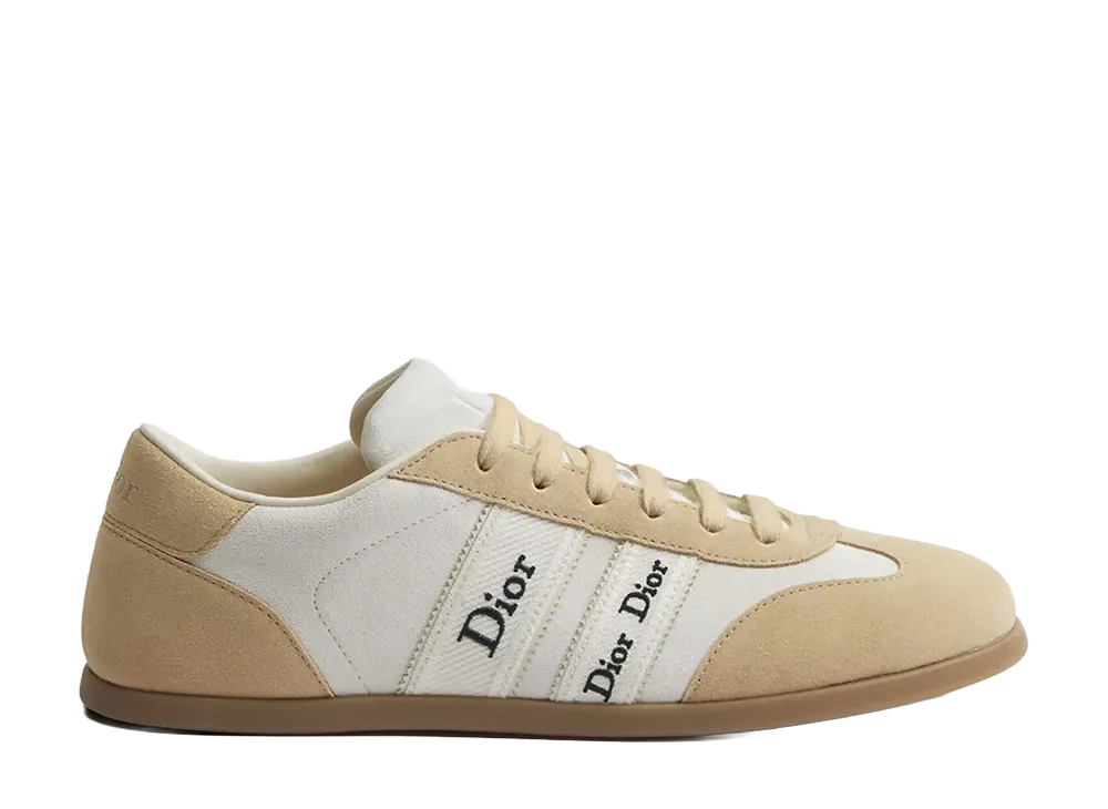 Dior Women's Ribbon Sneaker Suede Calfskin "White/Beige"