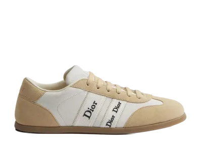 Dior Women's Ribbon Sneaker Suede Calfskin "White/Beige"
