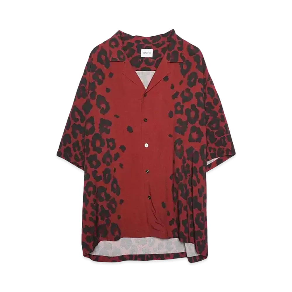 BUENA VISTA Leopard bowling shirt "RED"
