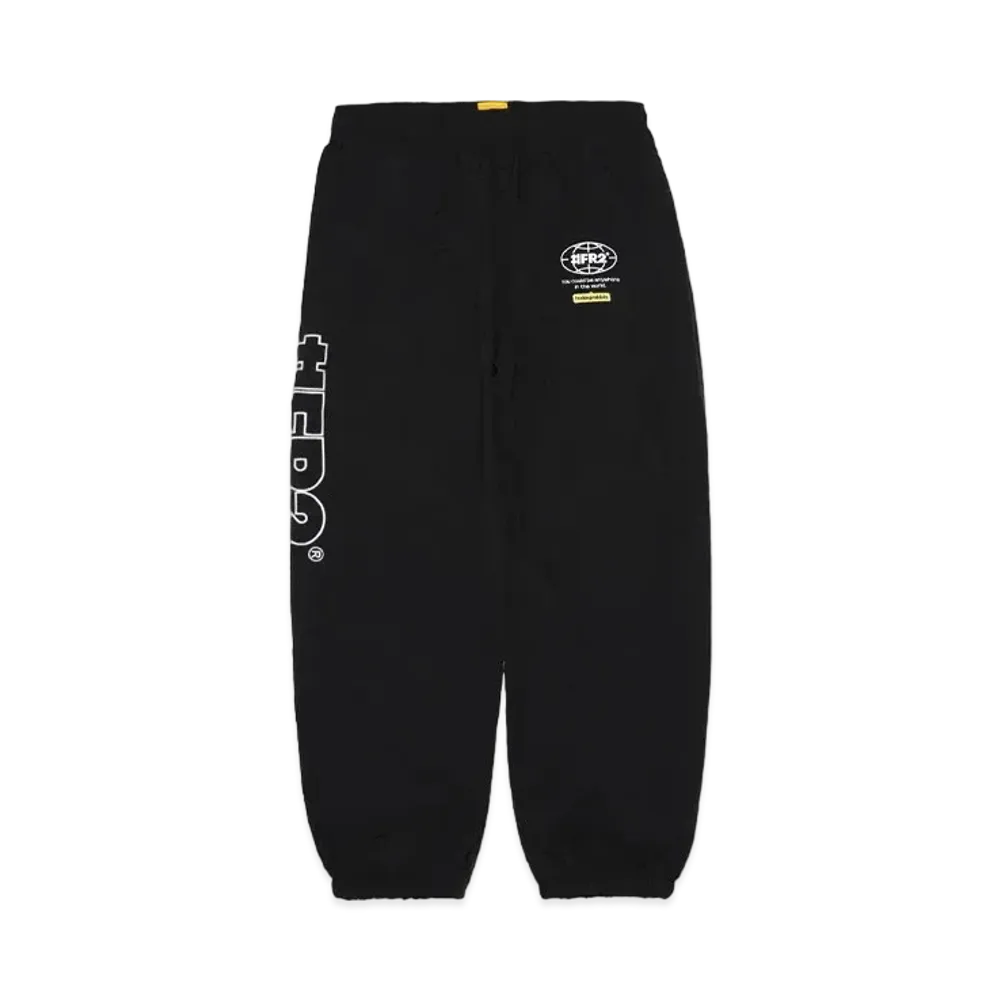 FR2 Earth Logo Embroidery Nylon Pants "Black"