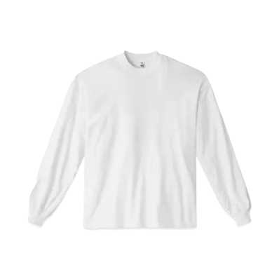Los Angeles Apparel 6.5oz Long Sleeve Garment Dye Crew Neck T-Shirt "White"