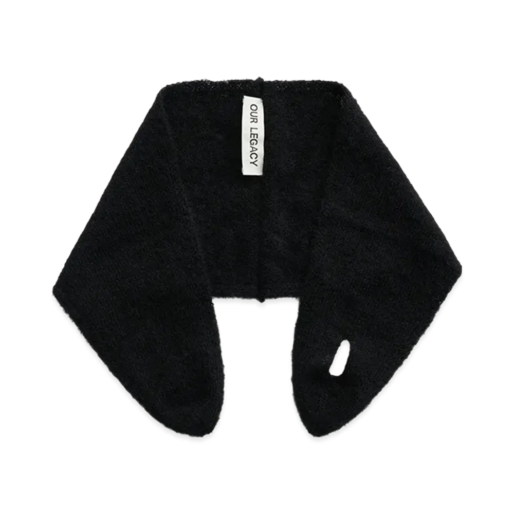 OUR LEGACY Women's Miniature Scarf "Black Fuzzy Alpaca"