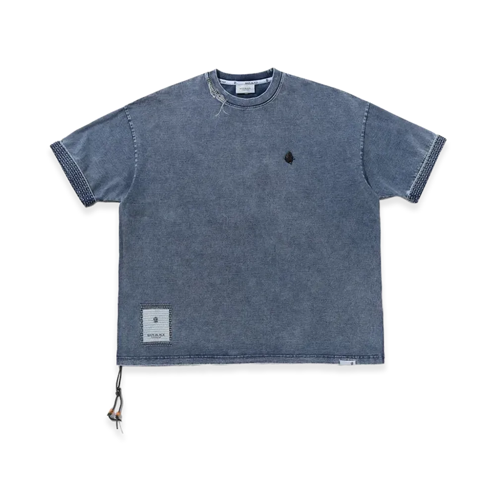 A BATHING APE Boro Patchwork Tee "Navy"