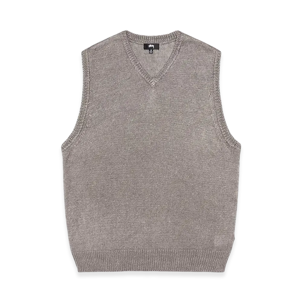 Stussy Loose Knit Linen Vest "Stone"