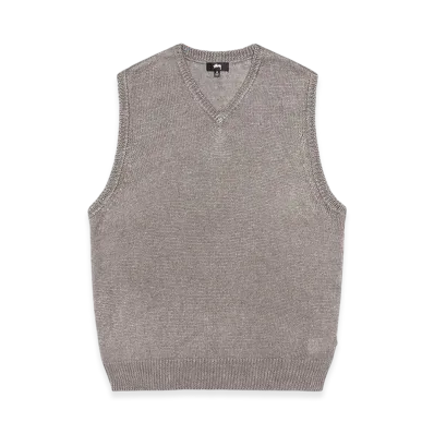 Stussy Loose Knit Linen Vest "Stone"