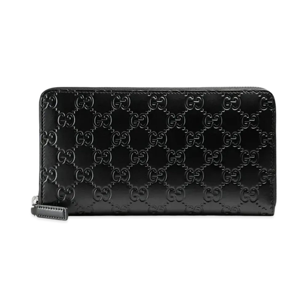 GUCCI Signature Zip around Wallet "Black"