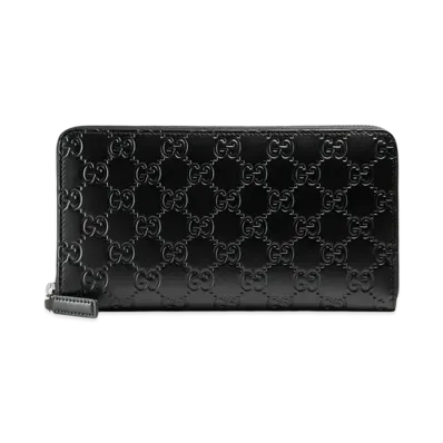 GUCCI Signature Zip around Wallet "Black"