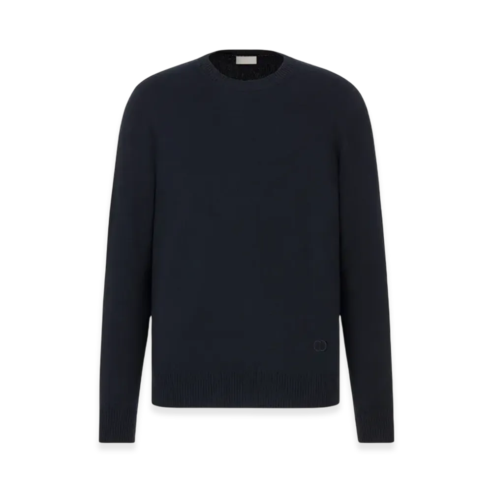 Dior CD Icon Signature Sweater Cashmere Jersey "Navy Blue"