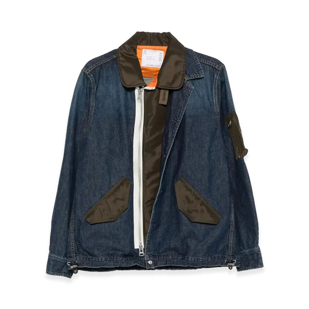 sacai Denim and Nylon Jacket "Blue"