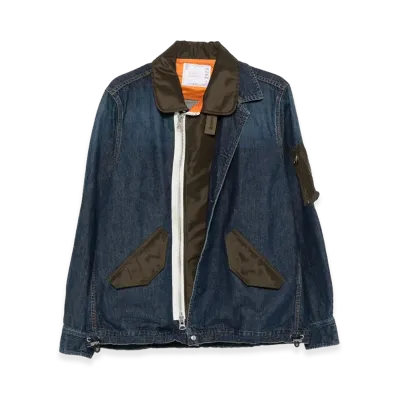 sacai Denim and Nylon Jacket "Blue"