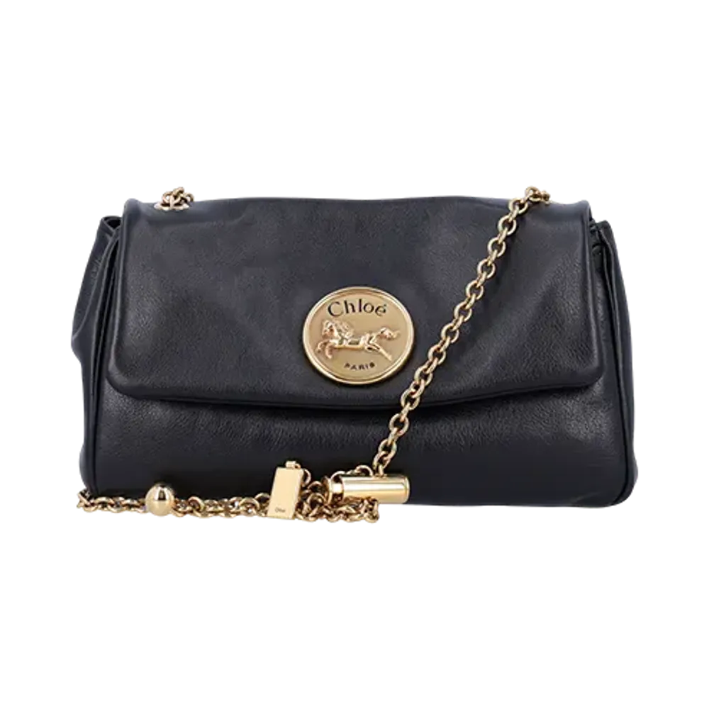 Chloe Women's Leather Heritage Shoulder Bag "Black"