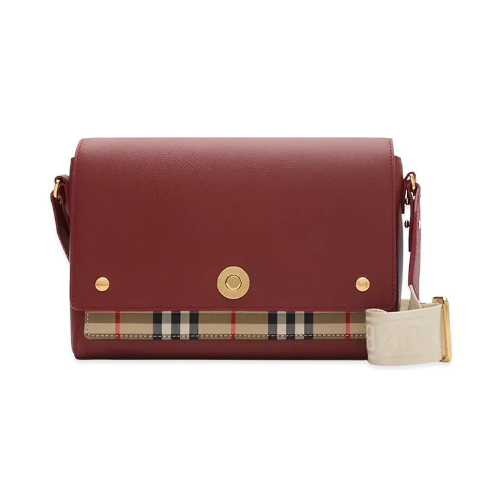 Burberry Women's Note Bag "Archive Beige/Ruby Red"