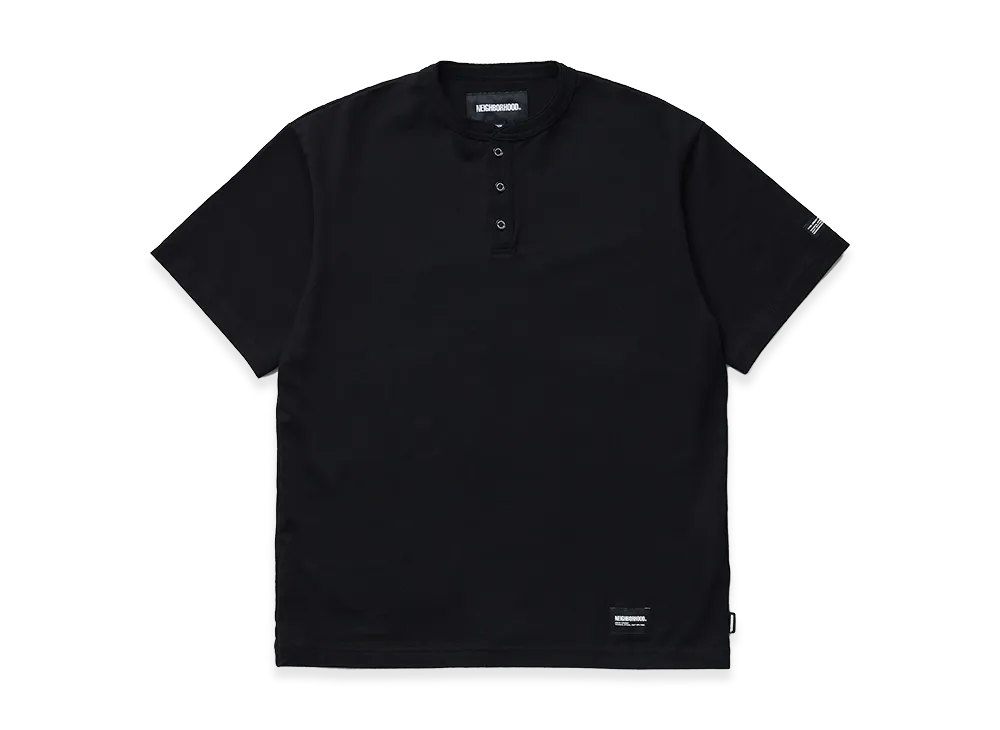 NEIGHBORHOOD Classic Henley Neck SS "Black"