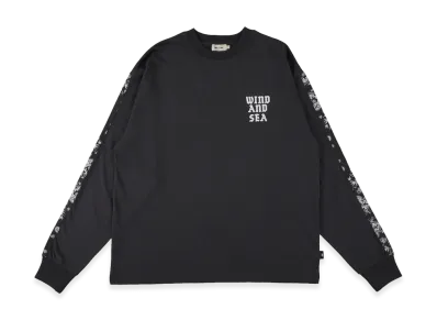 WIND AND SEA Black Bandana Line L/S Tee "Black"