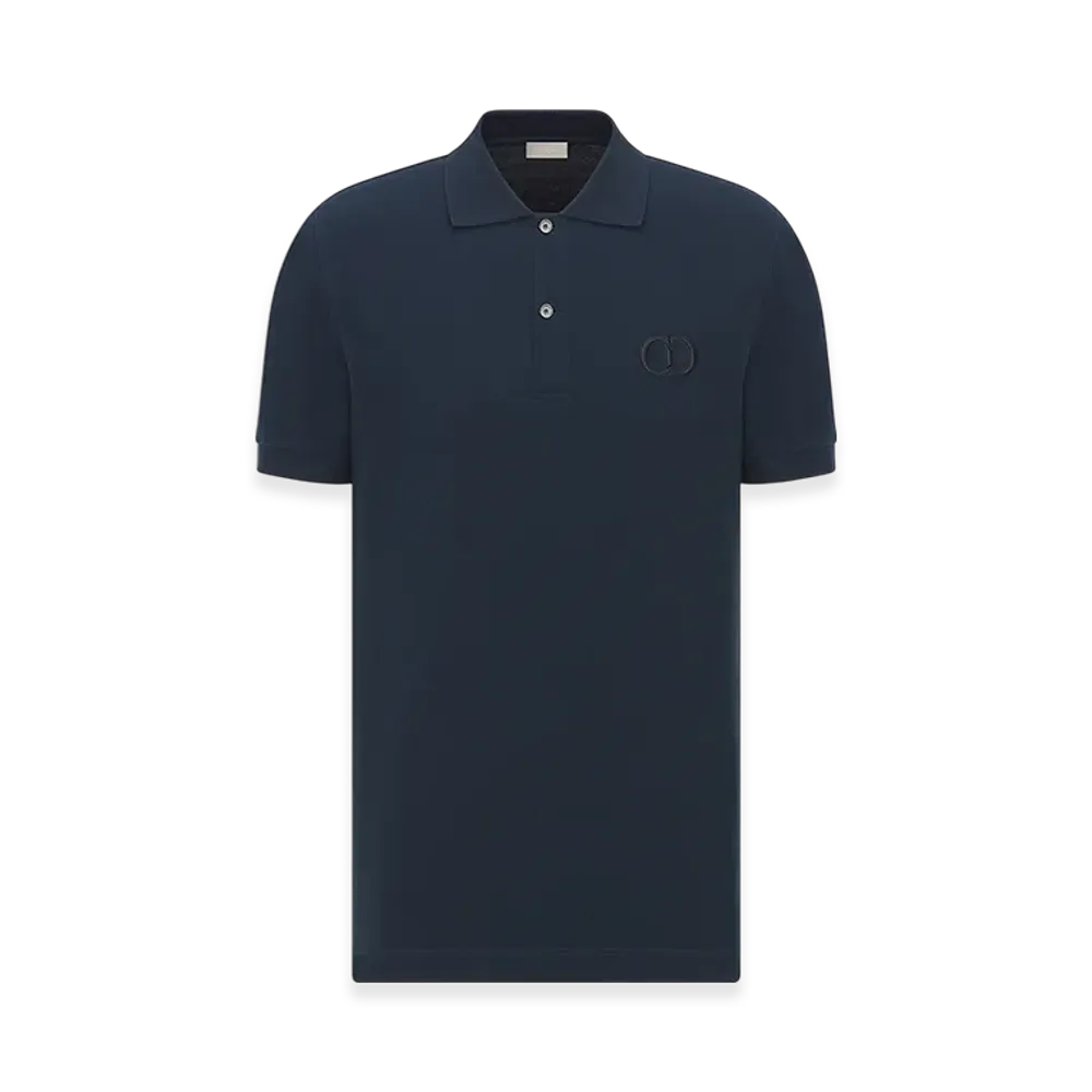 Dior CD Icon Polo Shirt Pique "Navy Blue"