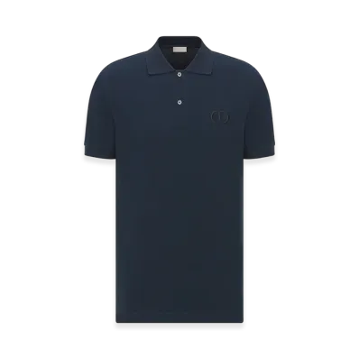 Dior CD Icon Polo Shirt Pique "Navy Blue"