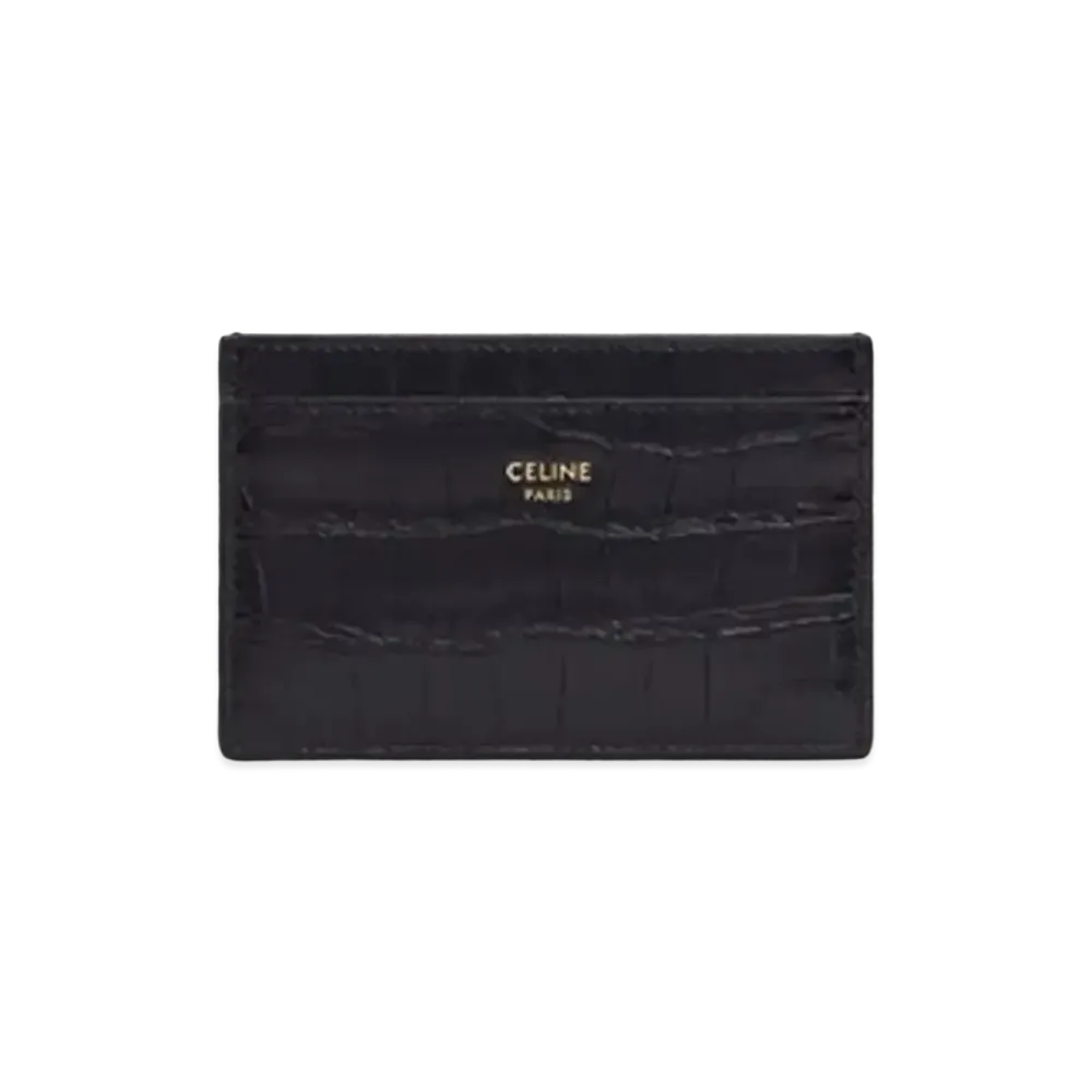 CELINE Card Holder in Crocodile "Black"