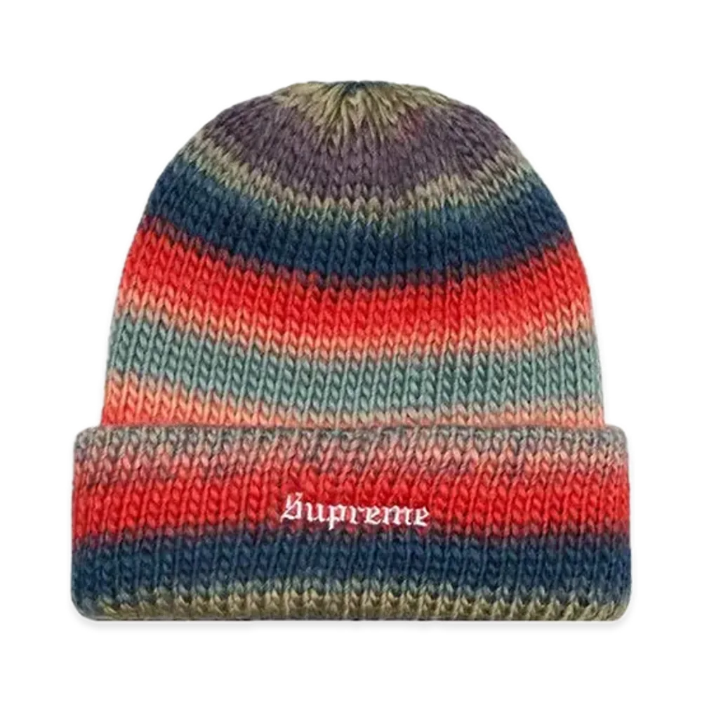 Supreme Ombre Stripe Beanie "Navy"
