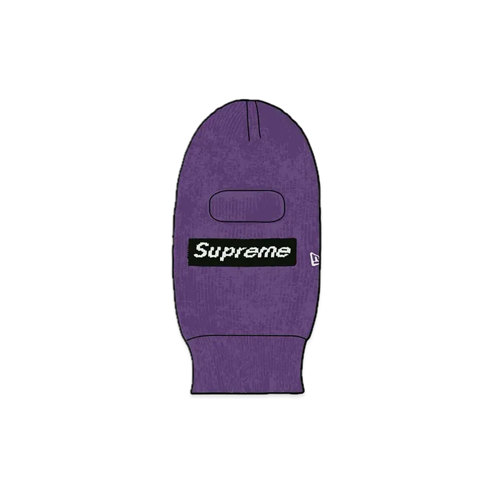 Supreme New Era Box Logo Balaclava "Purple"