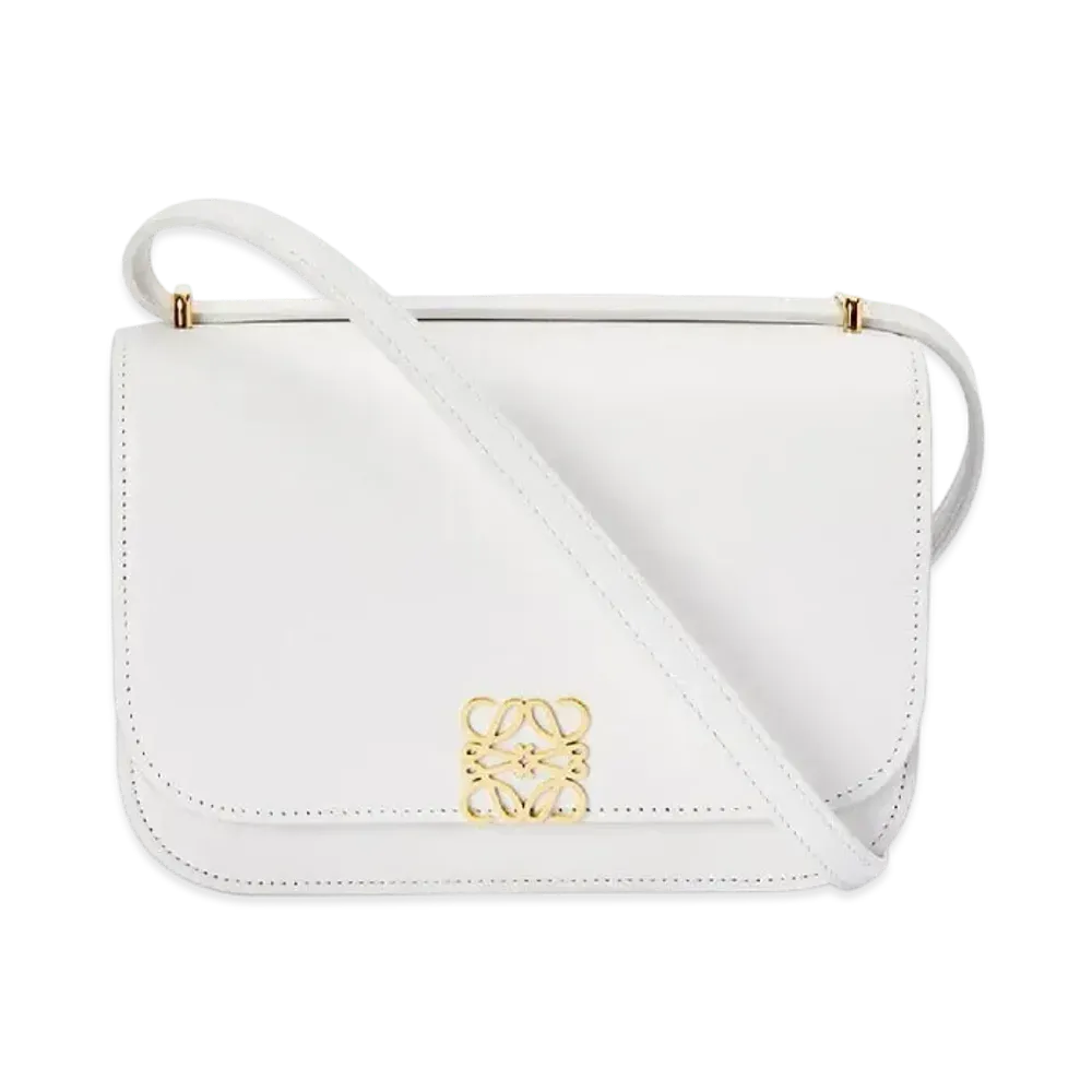 LOEWE Small Goya Bag In Silk Calfskin "Soft White"