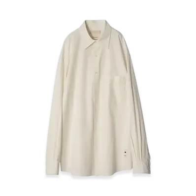 YOKE Brewed Protein Blend Cotton Regular Collar Shirt "White"