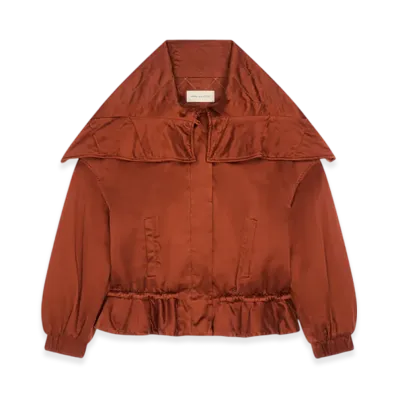 DRIES VAN NOTEN Women's Overdyed Short Parka "Rust"