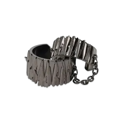 Ground Y x CHAINSAW MAN Collaborate Collection Chainsaw Double Ring "Black"