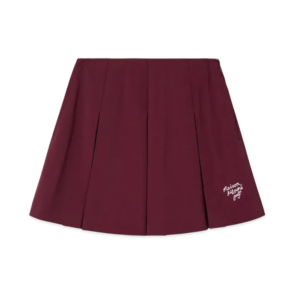 Maison Kitsune Golf Summer Basic Skirt "Burgundy"