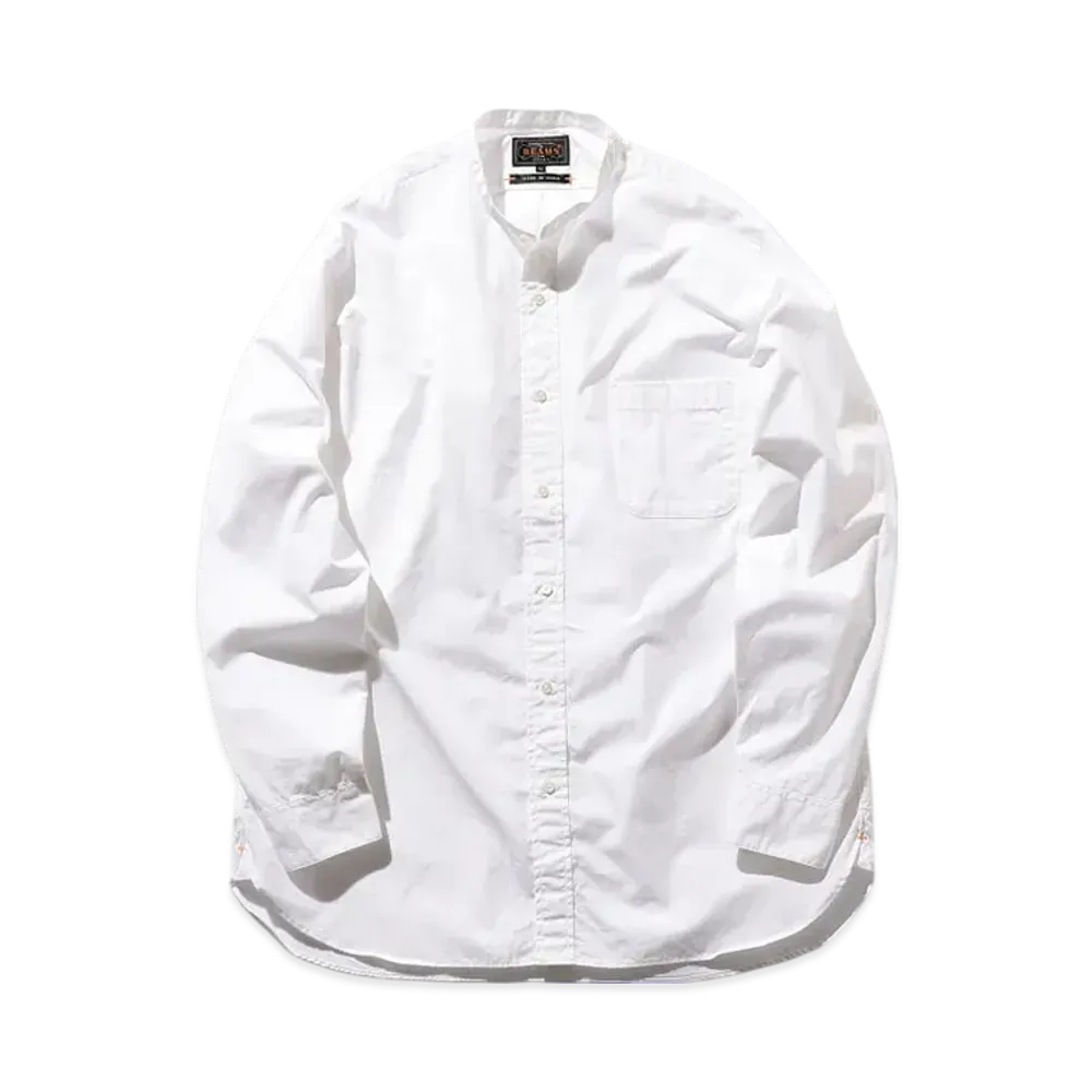 BEAMS Band Collar 120/3 Broad Classic Fit "White"