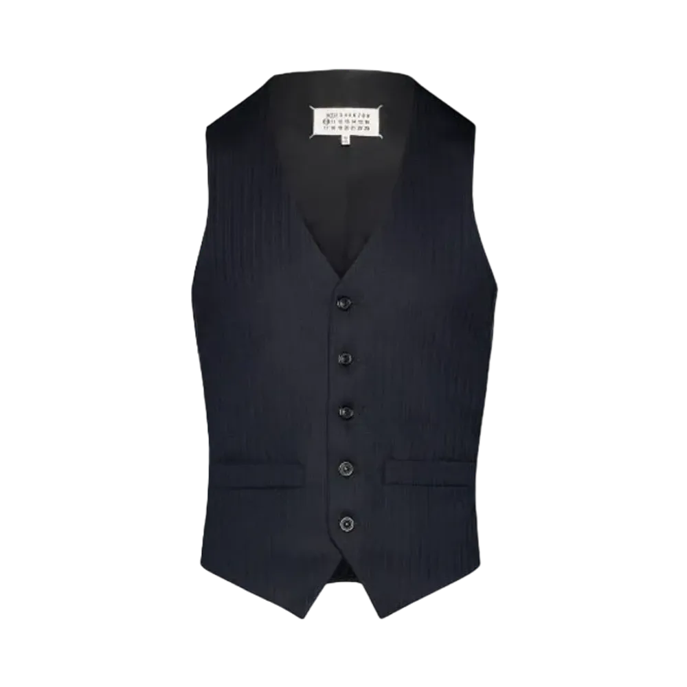 Maison Margiela Herringbone Waistcoat "Navy"