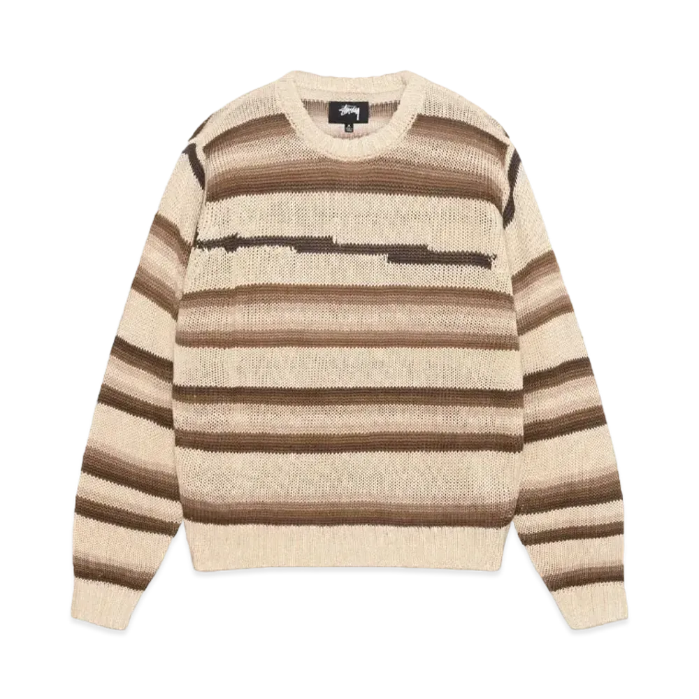 Stussy Tonal Stripe Linen Sweater "Natural"