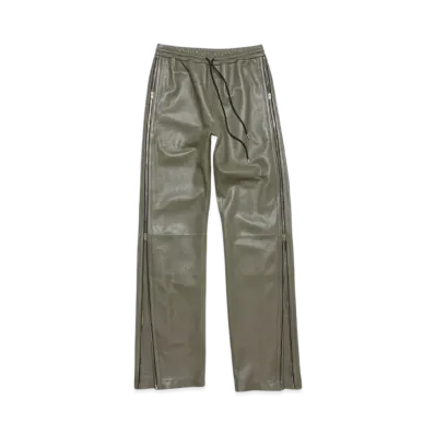 Acne Studios Leather Trousers "Olive"