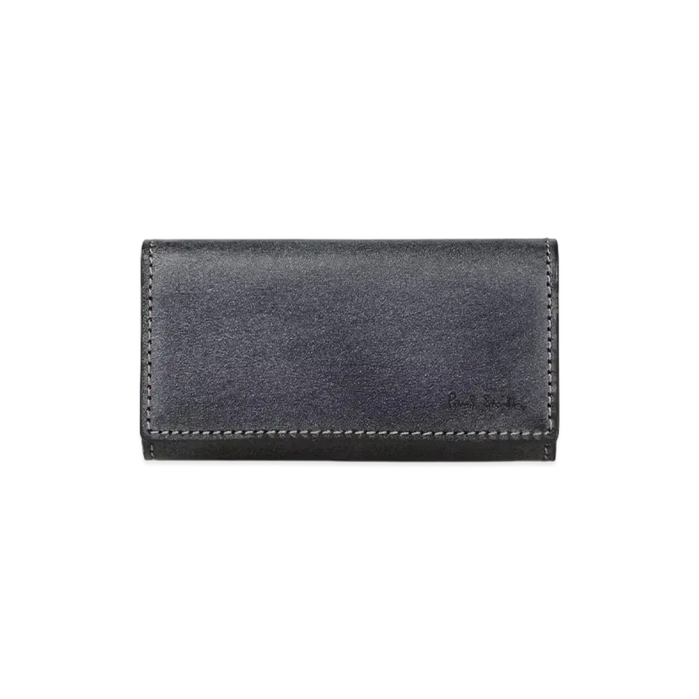 Paul Smith Waxed Leather Key Case "Black"
