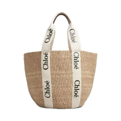 Chloe Large Woody Basket "White"