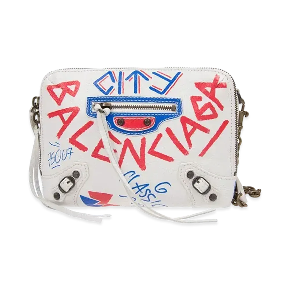 BALENCIAGA Calfskin Handbag "White"