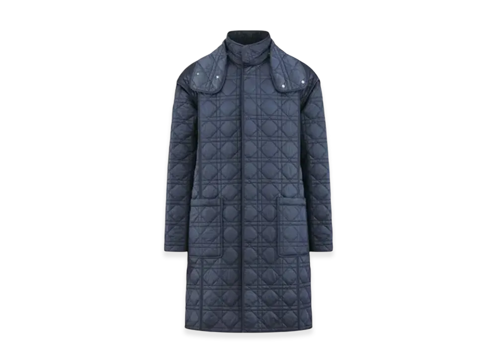 Dior Cannage Technical Fabric Coat "Anthracite Grey"