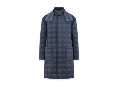 Dior Cannage Technical Fabric Coat "Anthracite Grey"