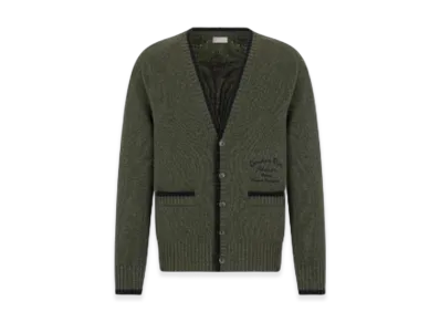 Dior Christian Dior Atelier Wool Jersey Cardigan "Khaki"