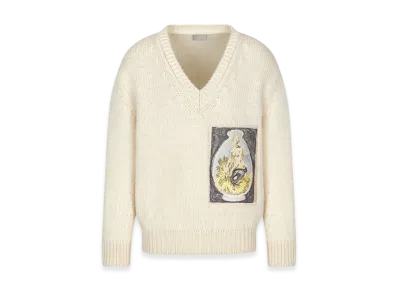 Dior and Duncan Grant and Charleston Oversized Sweater Wool Jersey "Ecru"